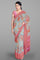 SKY BLUE and PINK FLORALS BHAGALPURI SILK Saree with BANARASI FANCY