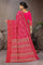 PINK and OFF WHITE DIGITAL PRINT SILK BLEND Saree with FANCY