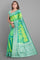 LIGHT GREEN and GREEN BUTTIS CHIFFON Saree with BANARASI FANCY