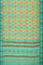 MULTI and DARK GREEN SHIBORI PRINT LINEN Saree with FANCY