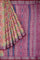 MULTI and PURPLE SHIBORI PRINT LINEN Saree with FANCY