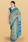 MULTI and DARK BLUE SHIBORI PRINT LINEN Saree with FANCY