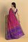 PINK and MULTI IKKAT PRINT SILK Saree with IKAT