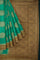 TEAL and DARK GREEN MOTIFS SILK Saree with FANCY