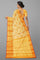 LIGHT ORANGE and SILVER BROCADE SILK Saree with KANCHIPURAM