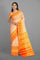 ORANGE and GOLD BROCADE SILK Saree with KANCHIPURAM