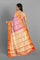 ONION PINK and RED BROCADE SILK Saree with KANCHIPURAM