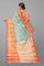 SEA GREEN and PINK BROCADE SILK Saree with KANCHIPURAM