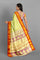 LIME GREEN and RED BROCADE SILK Saree with KANCHIPURAM