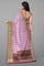 LAVENDER and DARK PURPLE BUTTIS warm silk Saree with BANARASI FANCY