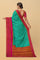 TEAL and MAGENTA JAAL VISCOSE Saree with BANARASI FANCY