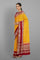 MUSTARD and MAROON JAAL WARM SILK Saree with BANARASI FANCY