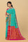 TEAL and GOLD BUTTIS SICO Saree with CHIRALA