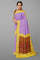 LAVENDER and YELLOW BUTTIS SILK Saree with FANCY