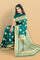 RAMA GREEN and GOLD BUTTIS SILK BLEND Saree with SEMI PATTU