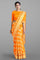 LIGHT ORANGE and GOLD BUTTIS SILK BLEND Saree with SEMI PATTU