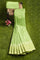 PISTA GREEN and GOLD BUTTIS SILK BLEND Saree with SEMI PATTU