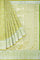 LIGHT GREEN and SILVER FLORAL JAAL SILK BLEND Saree with SEMI PATTU