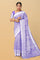 LIGHT PURPLE and SILVER FLORAL JAAL SILK BLEND Saree with SEMI PATTU