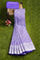 LIGHT PURPLE and SILVER FLORAL JAAL SILK BLEND Saree with SEMI PATTU