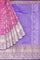 PURPLE and ROYAL BLUE FLORAL JAAL SILK BLEND Saree with SEMI PATTU