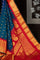 Gadwal Silk Buttis Peacock Blue Saree