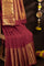 Kancheepuram Silk Peacock Buttis Maroon Saree