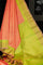 Gadwal Silk Coral orange Saree