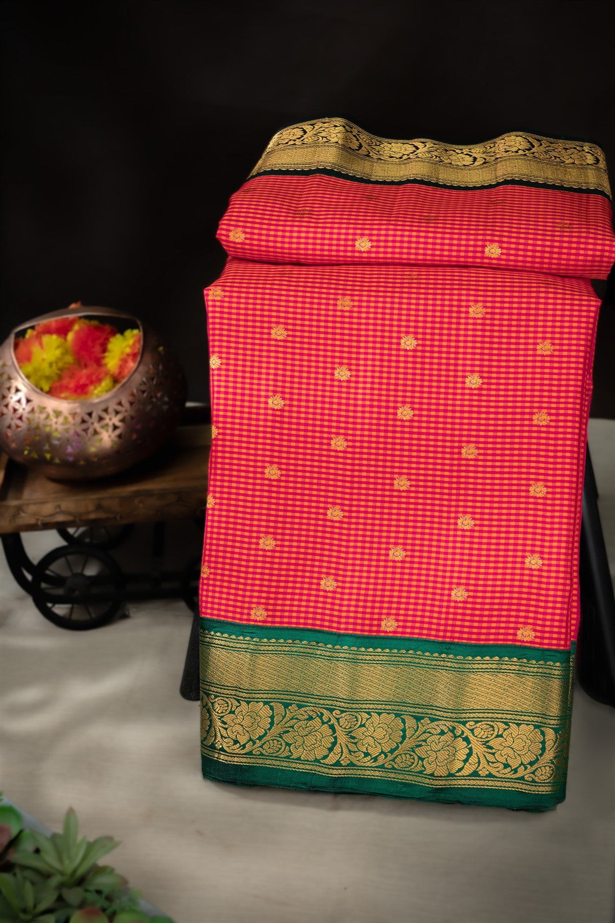 Gadwal Silk Pink Saree