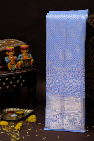 Kancheepuram Silk Light Blue Saree