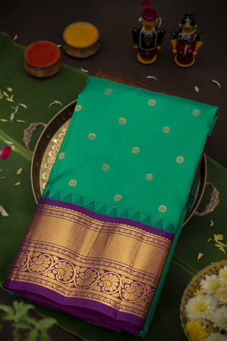 Gadwal Silk Green Saree