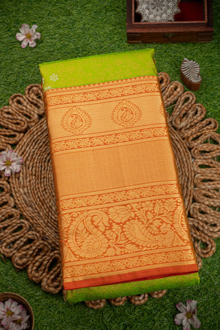 Coimbatore Silk Parrot Green Saree