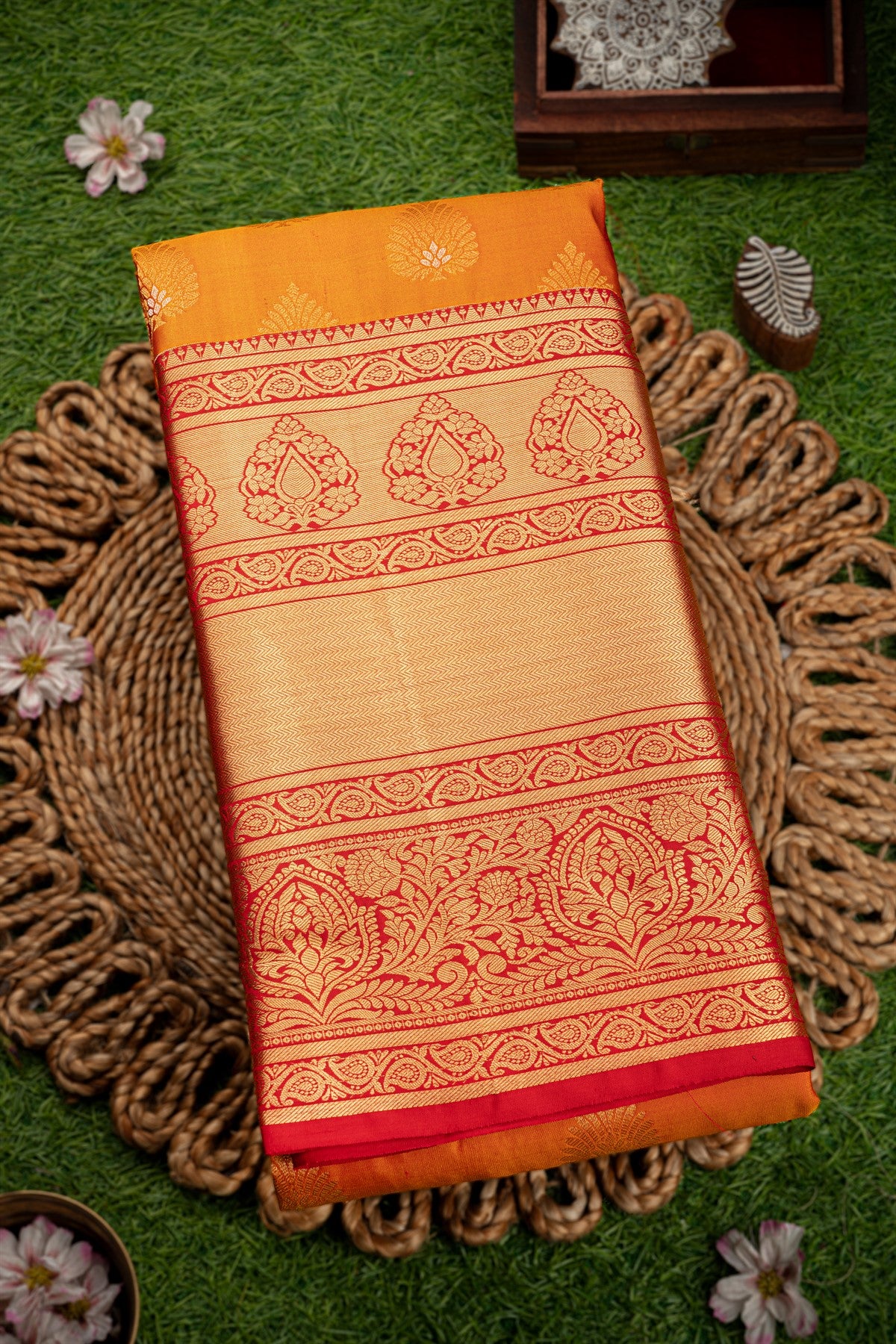 Coimbatore Silk Mustard Saree