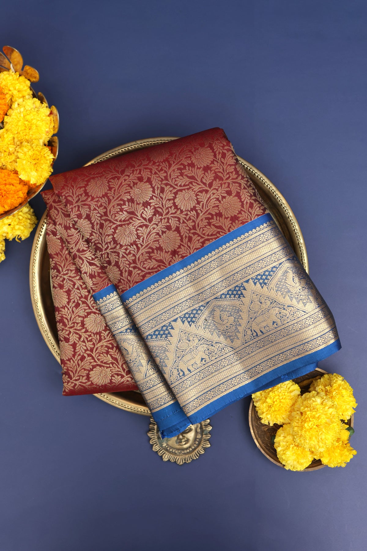 Coimbatore Silk Maroon Saree