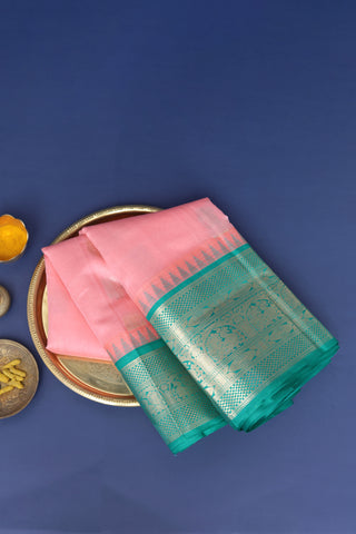 Kuppadam Silk Pink Saree