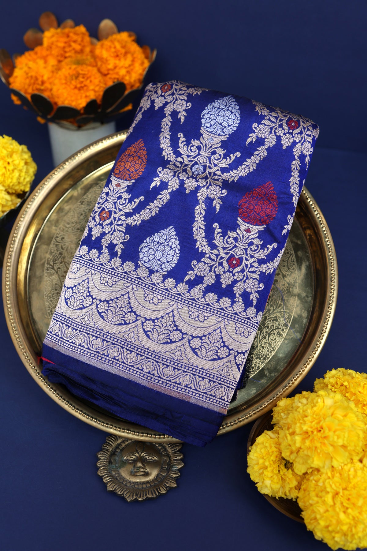 Banarasi Silk Royal Blue Saree