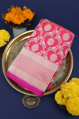 Banarasi Silk Peach Saree