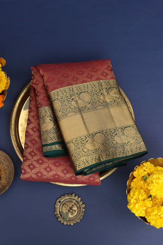 Coimbatore Silk Rust Saree