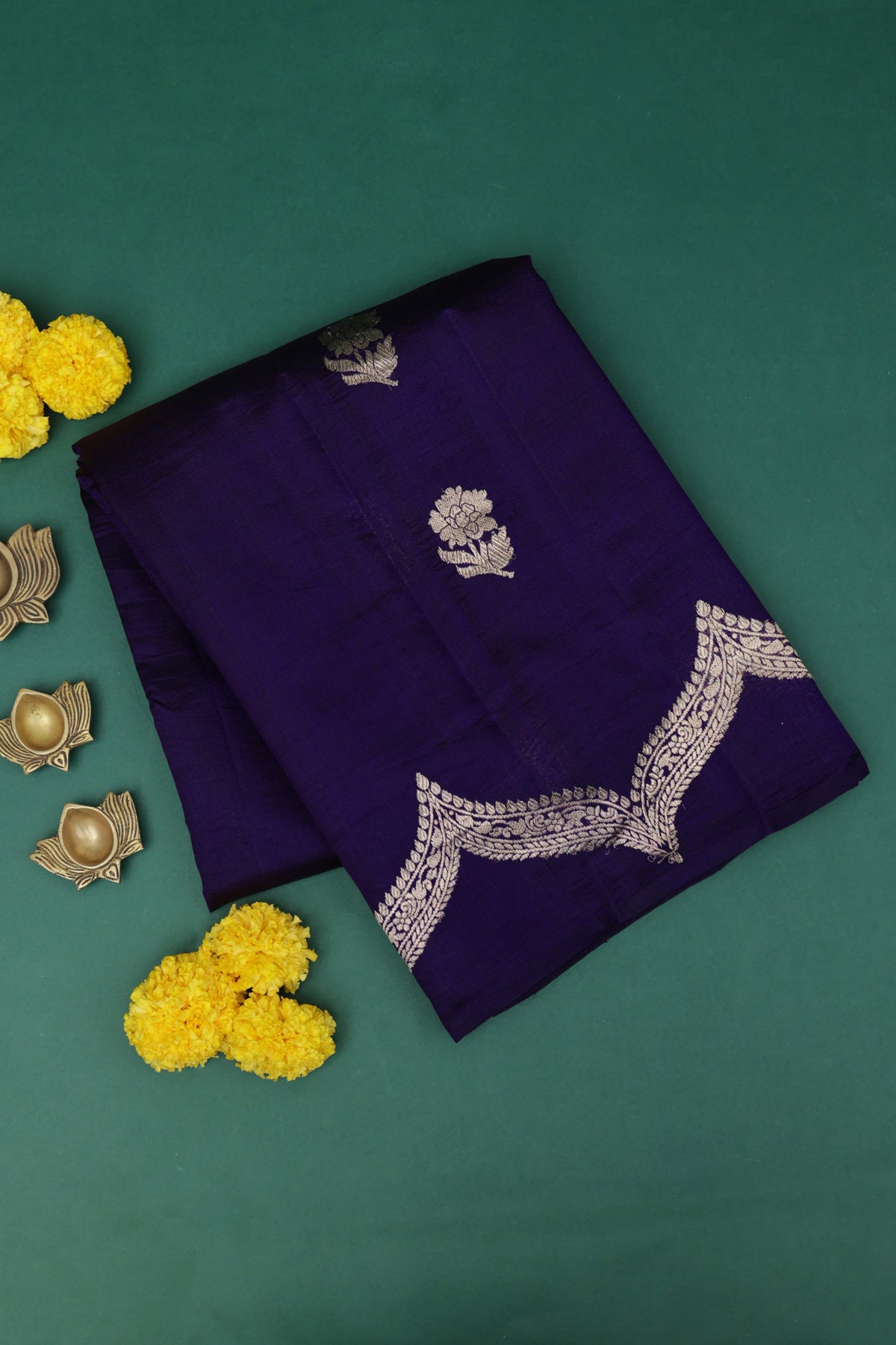 Matka Silk Royal Blue Saree