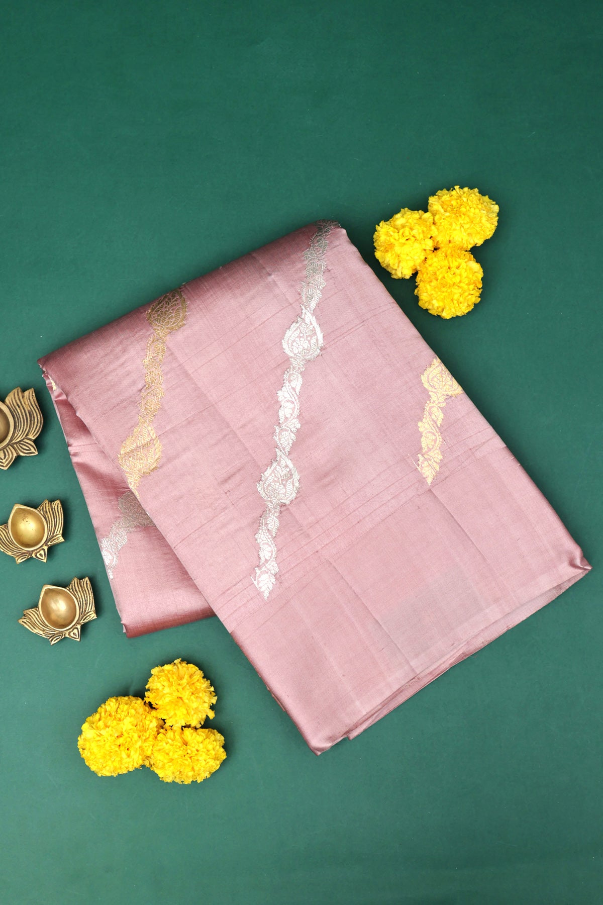 Matka Silk Onion Pink Saree