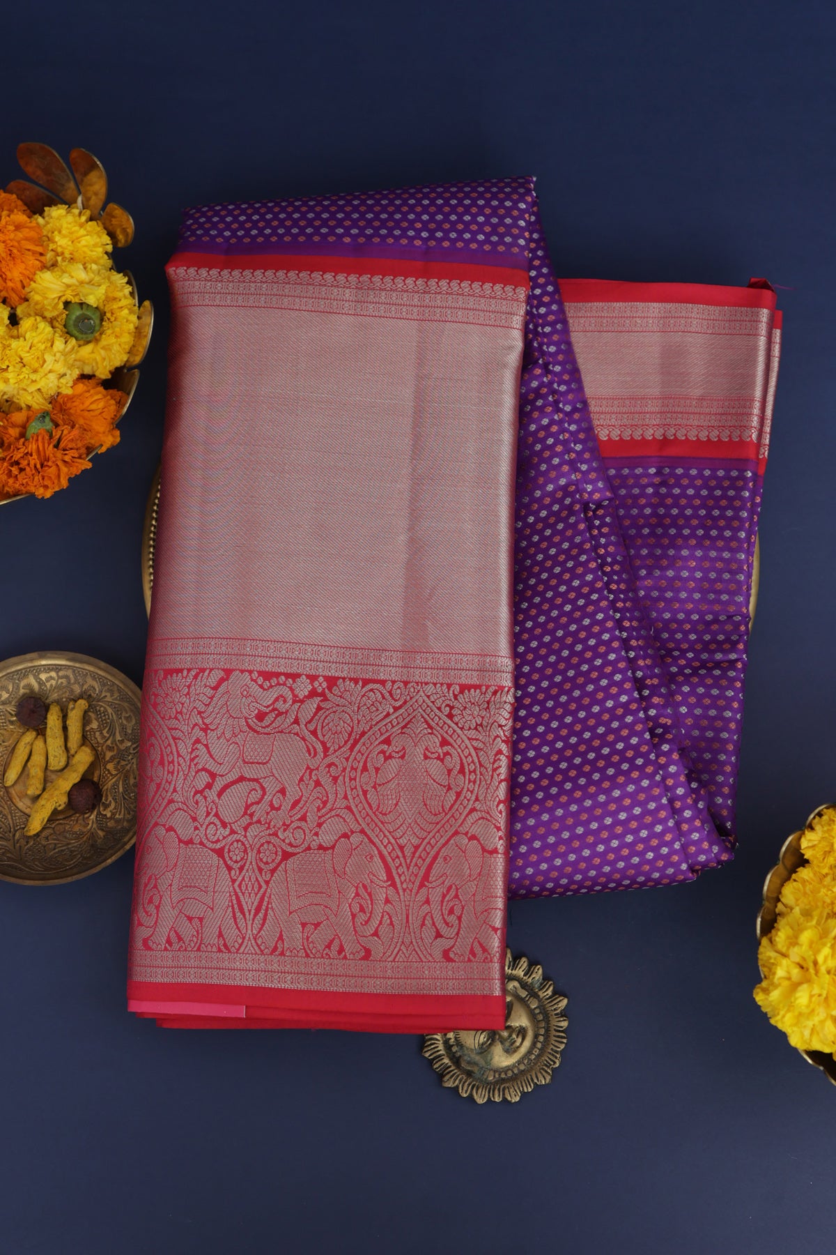 Coimbatore Silk Purple Saree