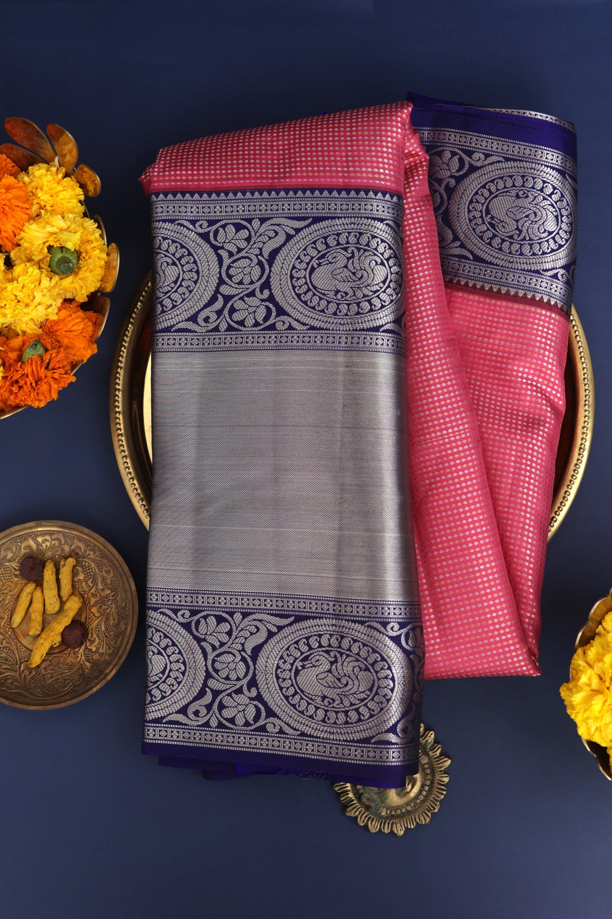 Coimbatore Silk Pink Saree