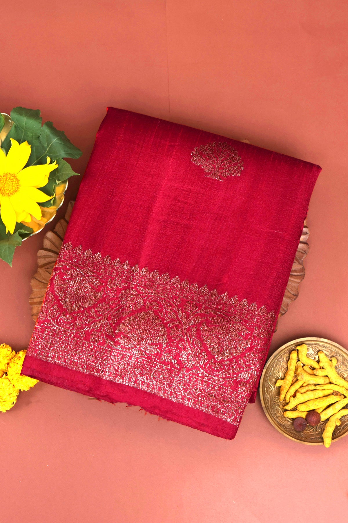 Matka Silk Magenta Saree