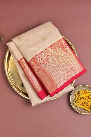 Kancheepuram Silk Baby Pink Saree