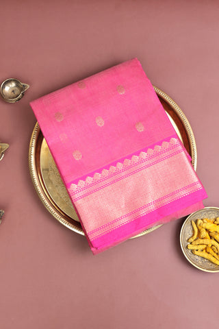 Chanderi Sico Light Pink Saree