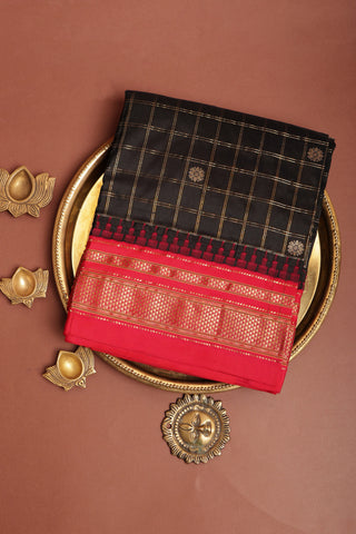 Narayanpet Silk Black Saree