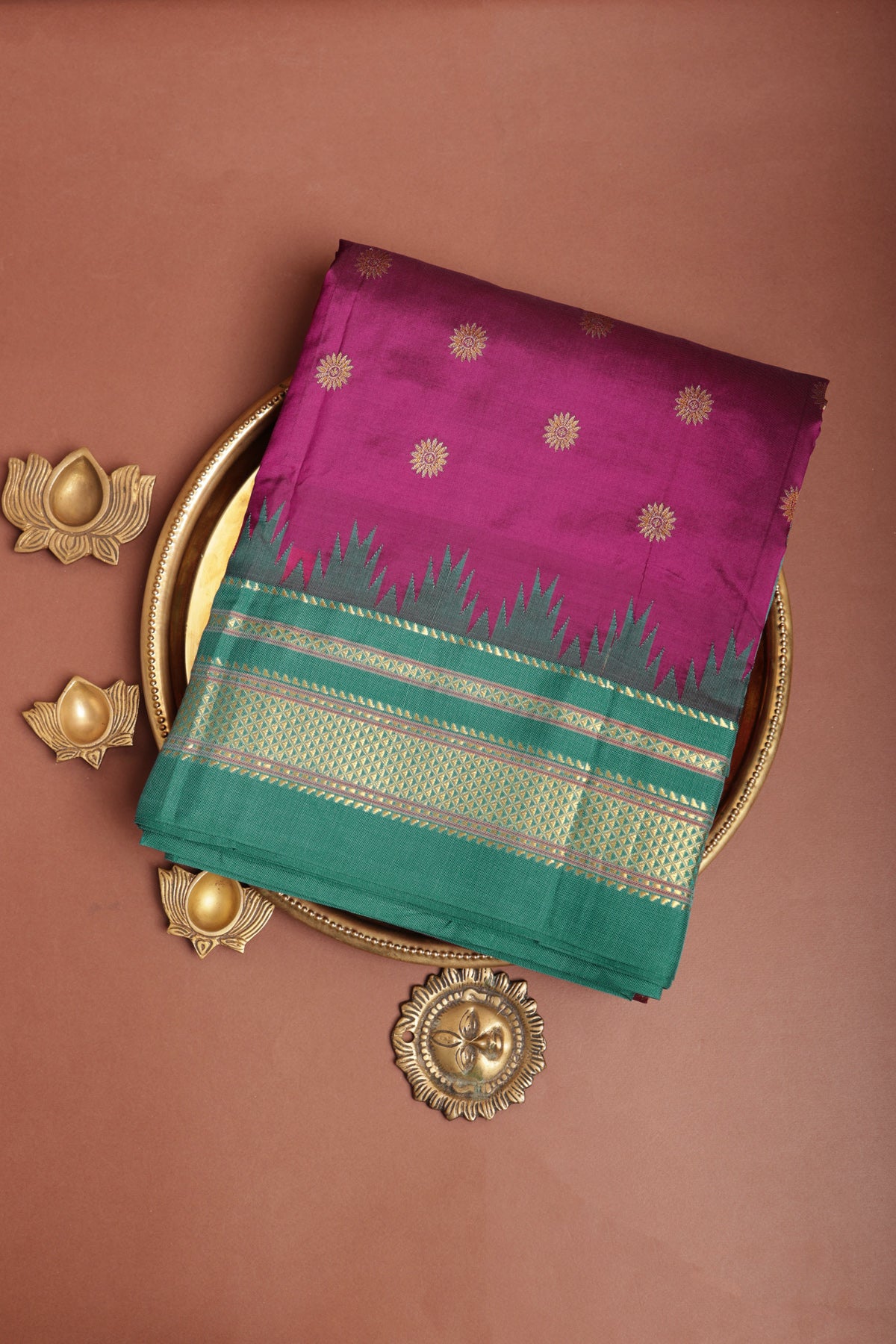 Narayanpet Silk Magenta Saree