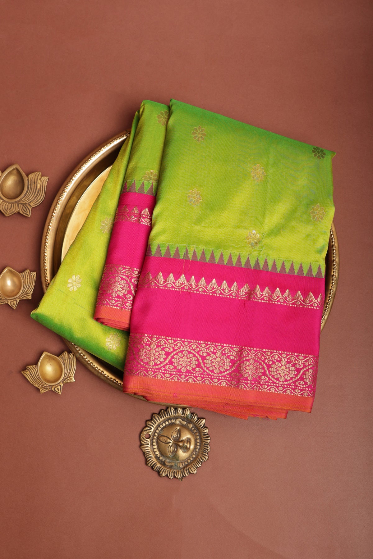 Narayanpet Silk Parrot Green Saree