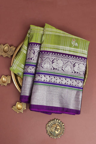 Venkatagiri Silk Light Green Saree