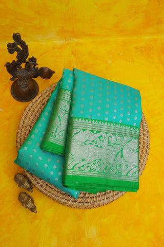 Venkatagiri Silk Sea Green Saree